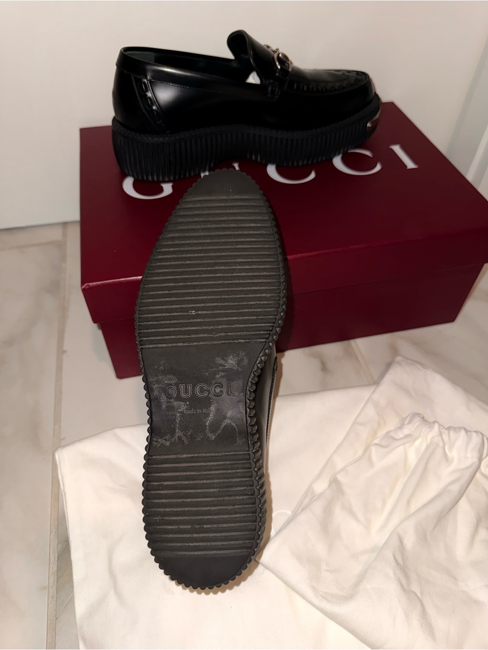 Gucci black leather loafers - Picture 4 of 5